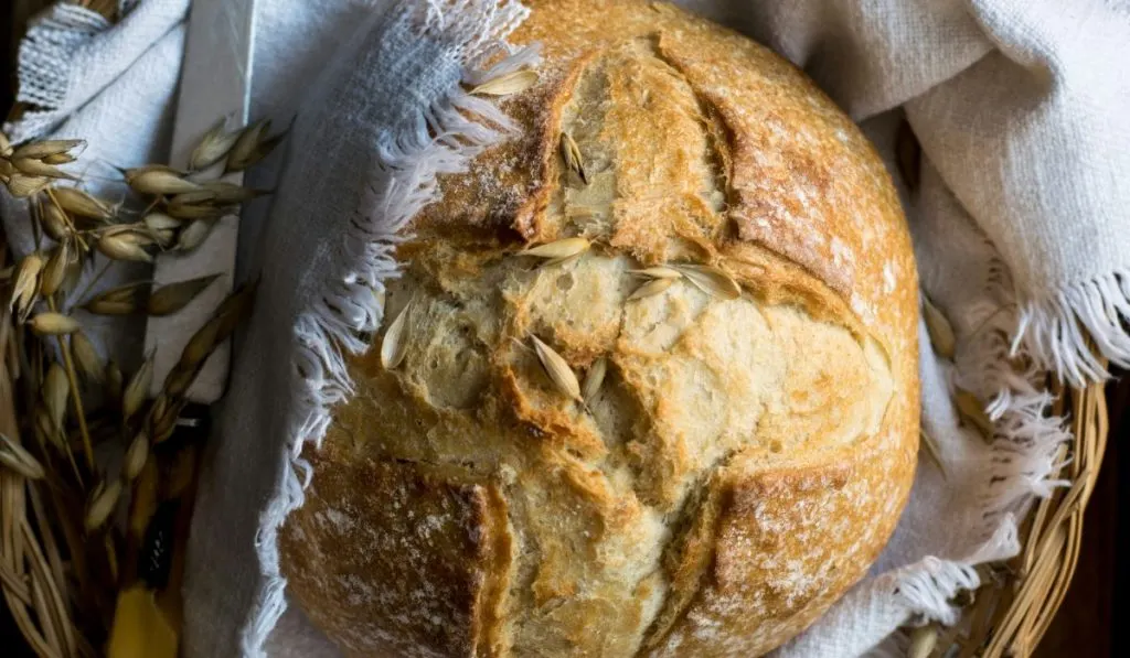 Sourdough Bread for Diabetics on the table on a white cloth