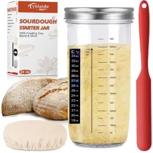 Jar With Thermometer, Silicone Scraper, Cloth Cover And Aluminum Lid