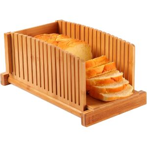 Kiss Core Store - Premium Bamboo Bread Slicer for Homemade Bread
