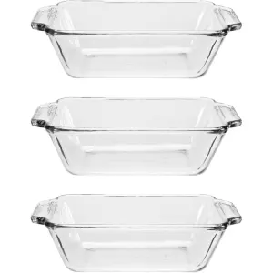 Anchor Hocking Glass Bread Pan, 1.5 Quart Loaf Pan, Set of 3