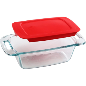 Pyrex Easy Grab 1.5-Qt Glass Loaf Dish with Lid