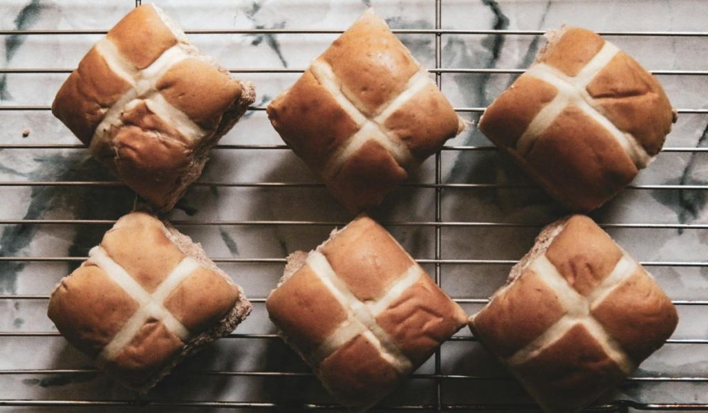 Homemade hot cross buns